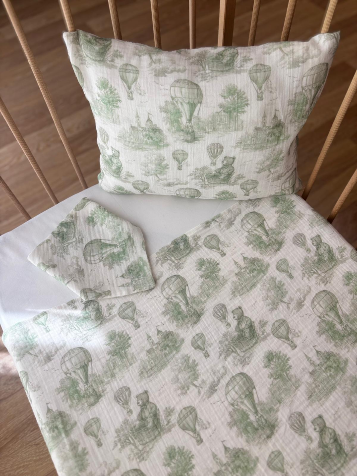Müslin Battaniye Seti Yesil Renk 110